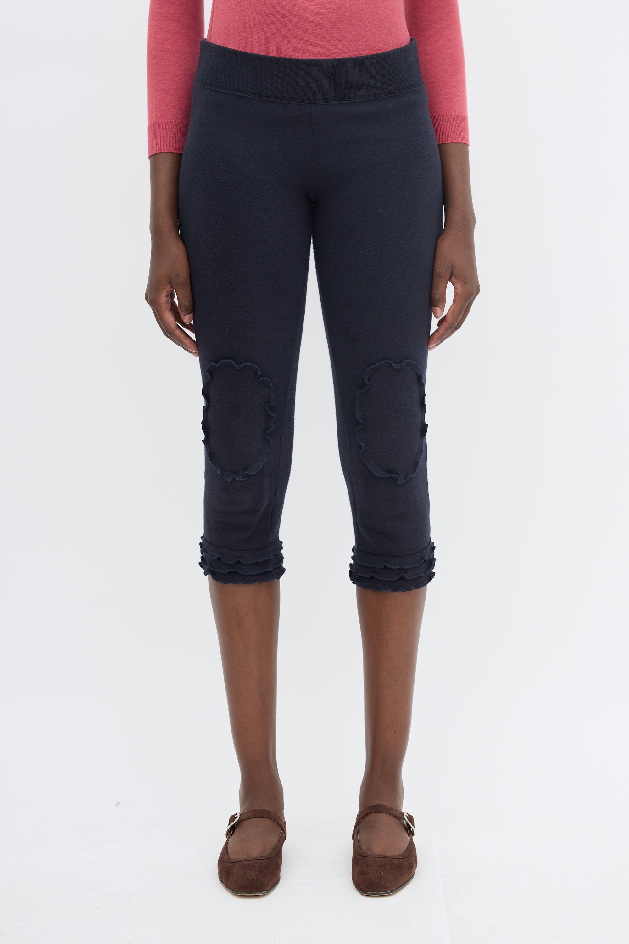 Miu Miu Ruffle Capri Trouser