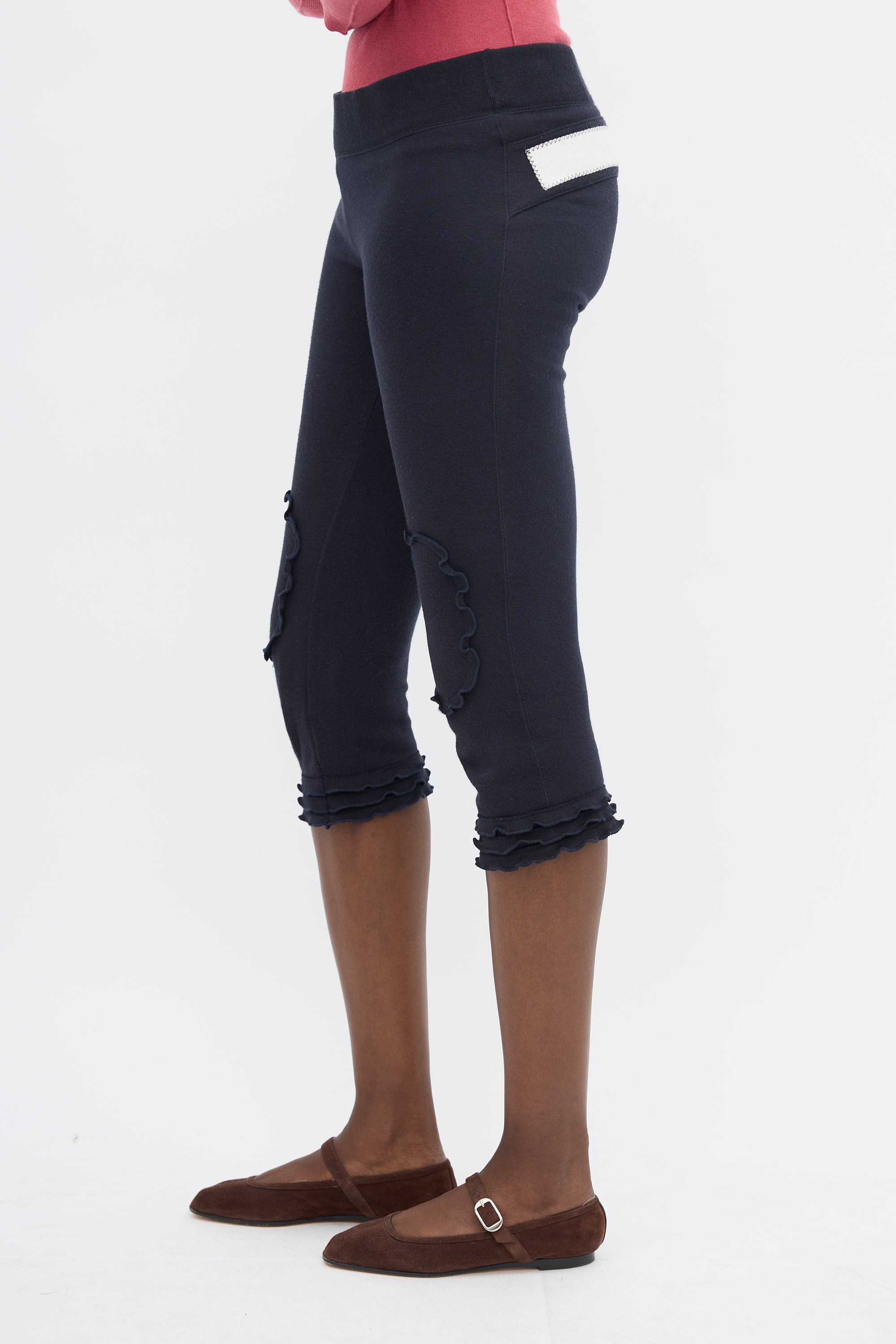 Miu Miu Ruffle Capri Trouser