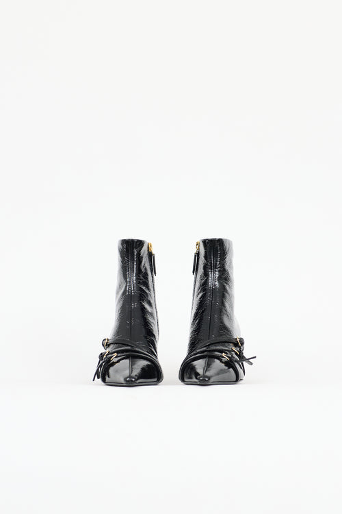 Prada Patent Leather Buckle Boot
