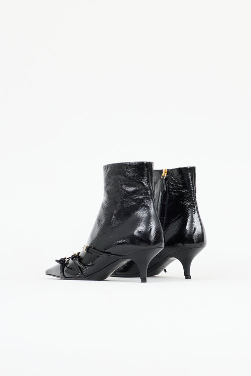 Prada Patent Leather Buckle Boot