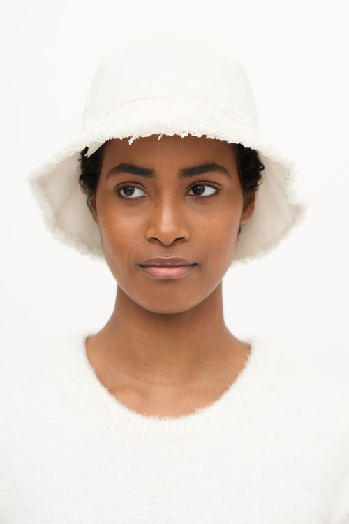 Miu Miu 2023 Denim Logo Bucket Hat