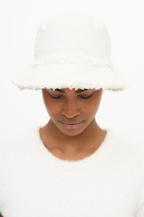 Miu Miu 2023 Denim Logo Bucket Hat