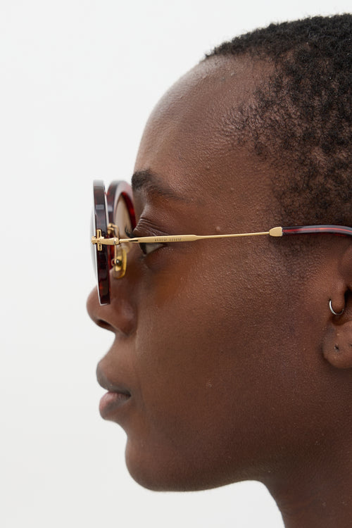 Miu Miu SMU 13N Round Sunglasses
