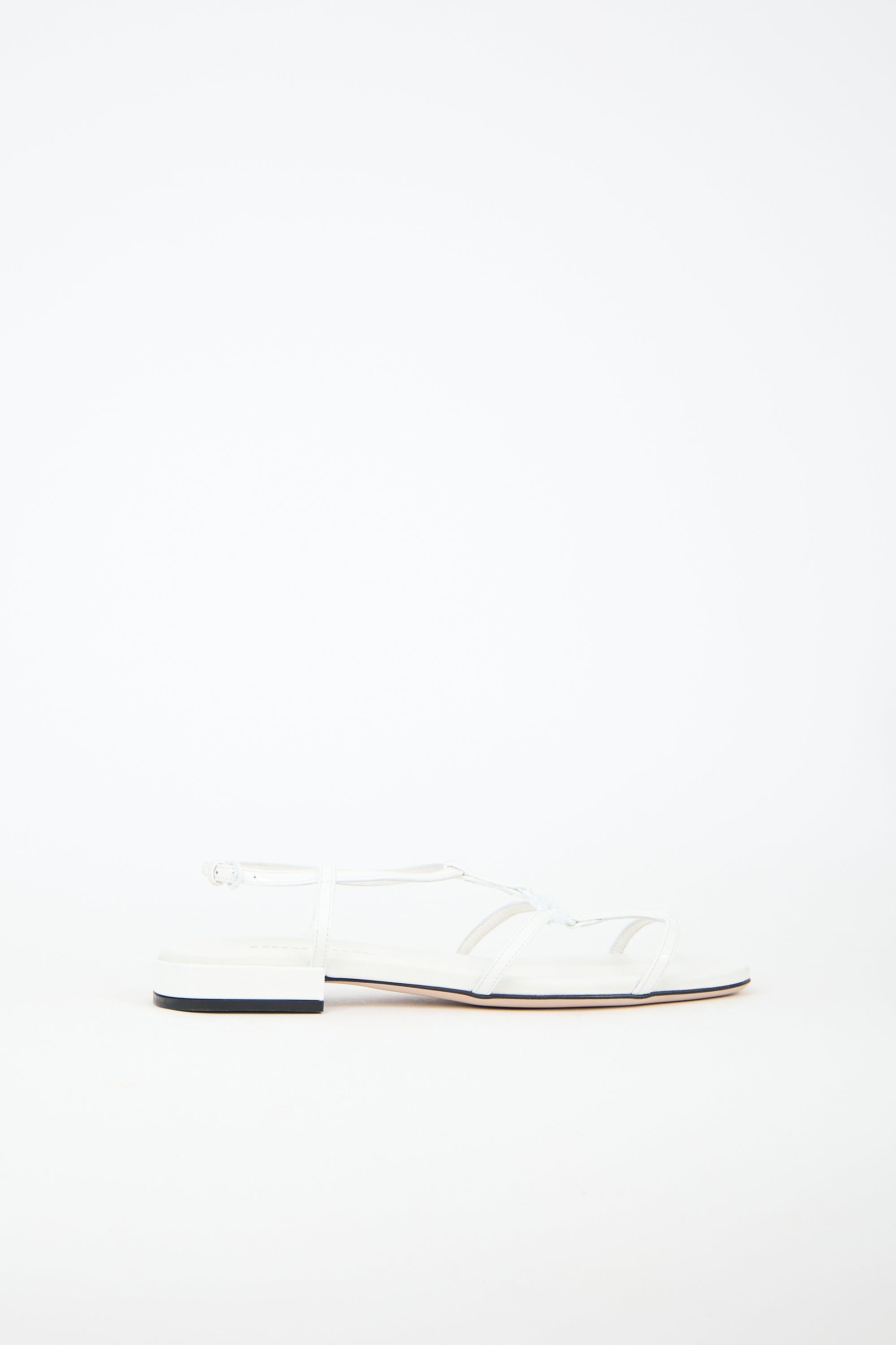 Miu Miu Patent Logo Sandal