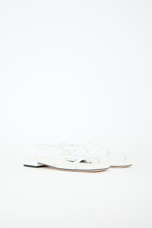 Miu Miu Patent Logo Sandal