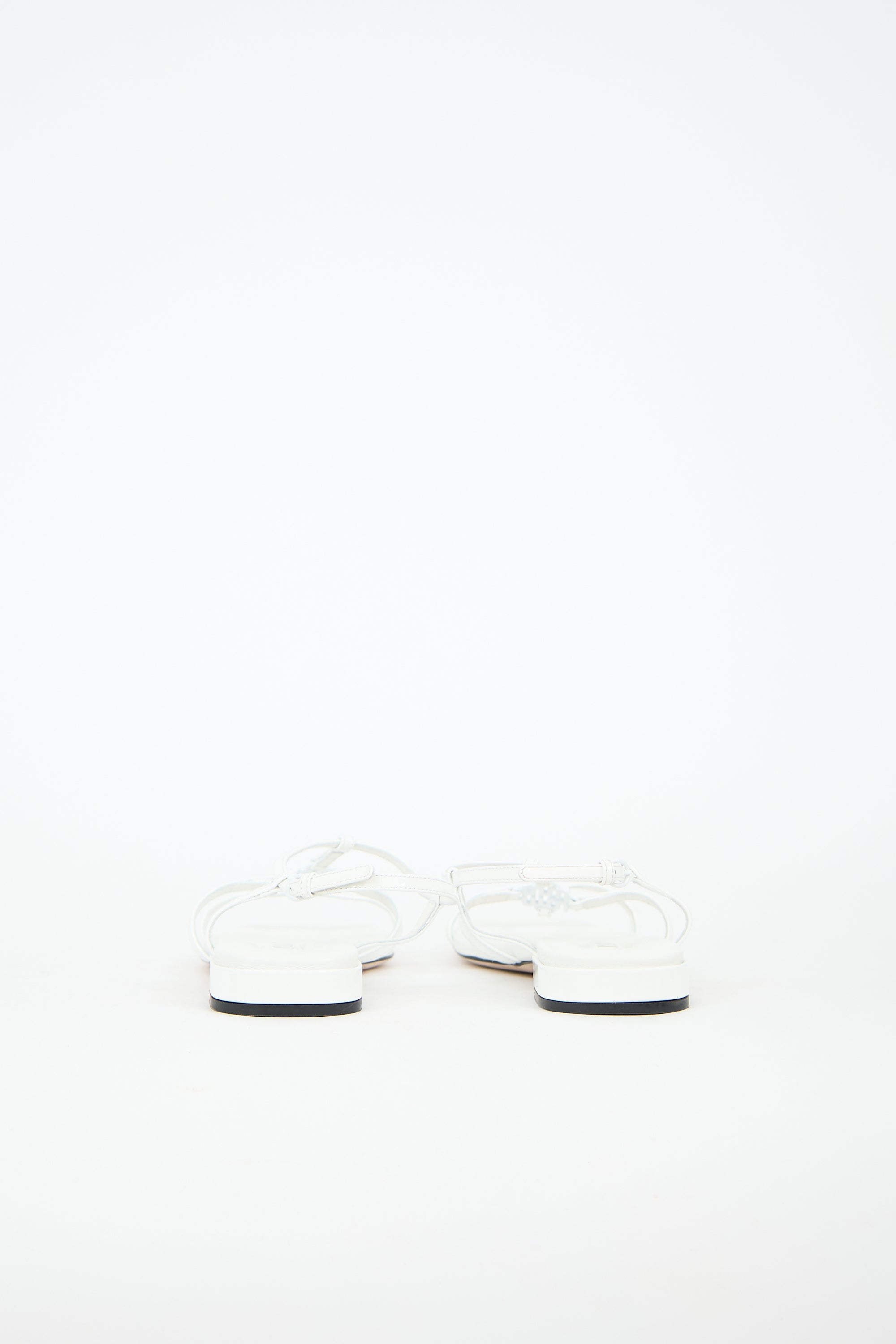 Miu Miu Patent Logo Sandal