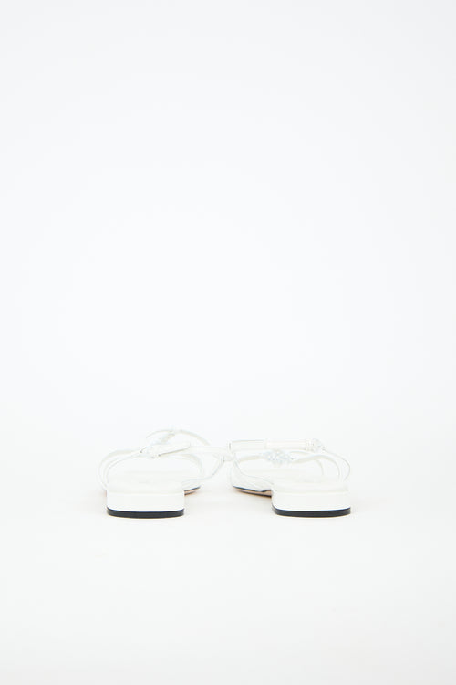 Miu Miu Patent Logo Sandal