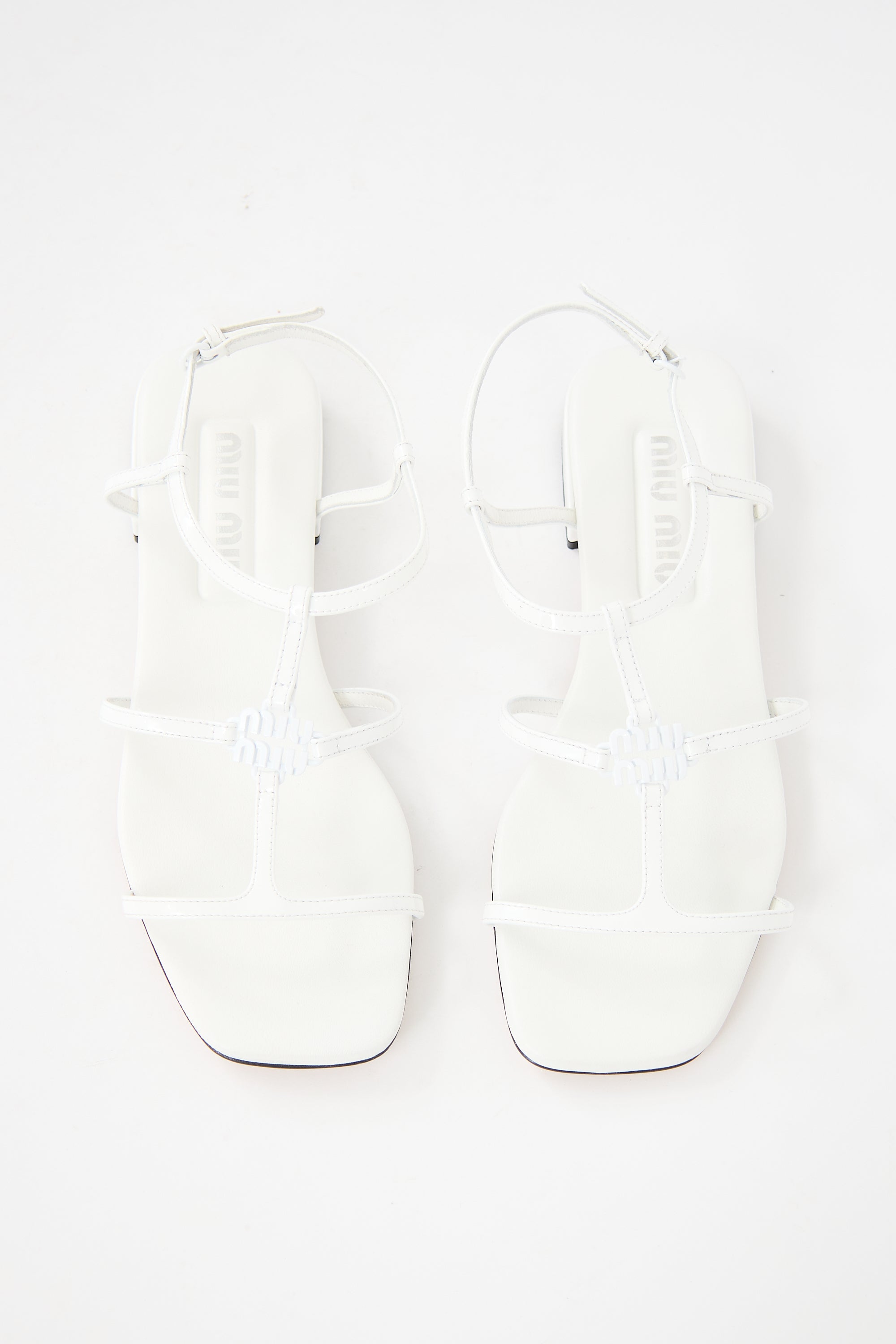 Miu Miu Patent Logo Sandal