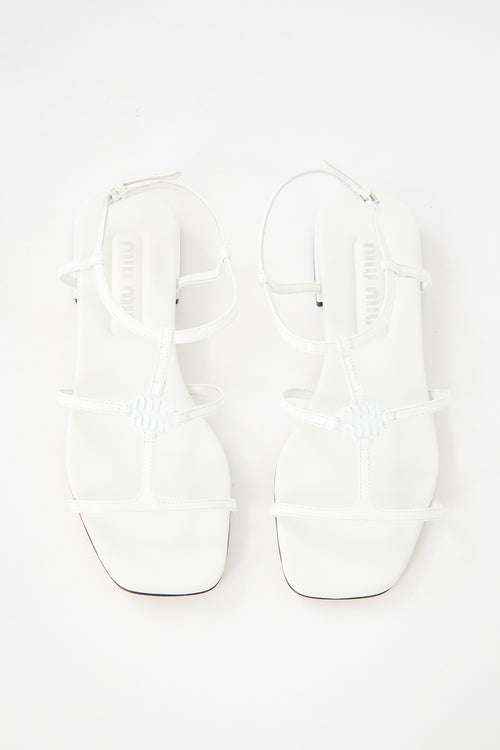 Miu Miu Patent Logo Sandal