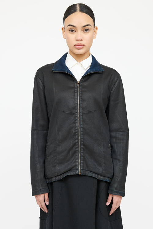 Coated Zip Up Jacket