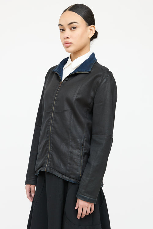 Coated Zip Up Jacket