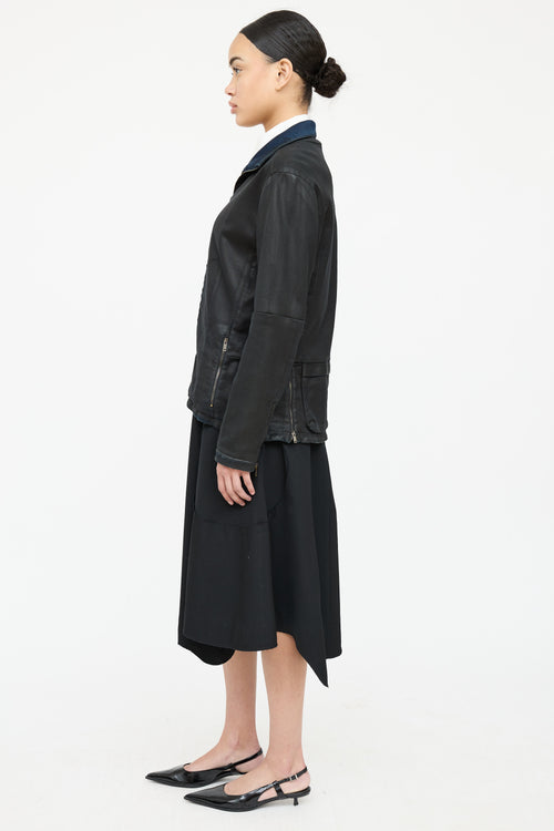 Coated Zip Up Jacket