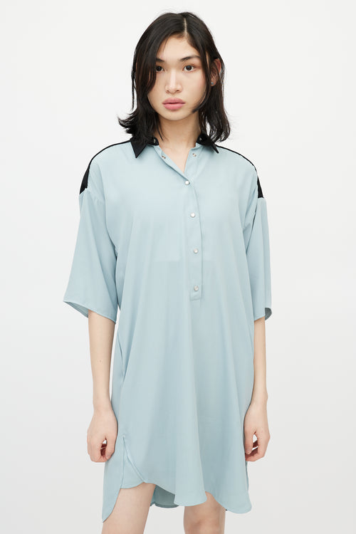 MM6 Maison Margiela Blue & Black Shirt Dress
