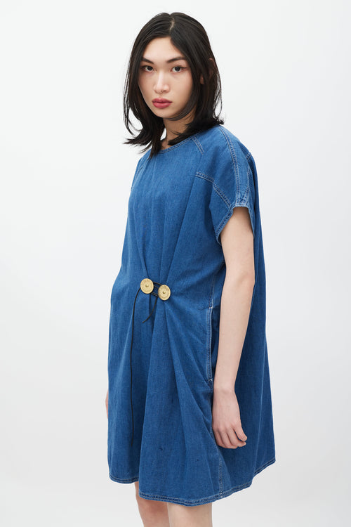 MM6 Maison Margiela Blue & Gold Denim Dress