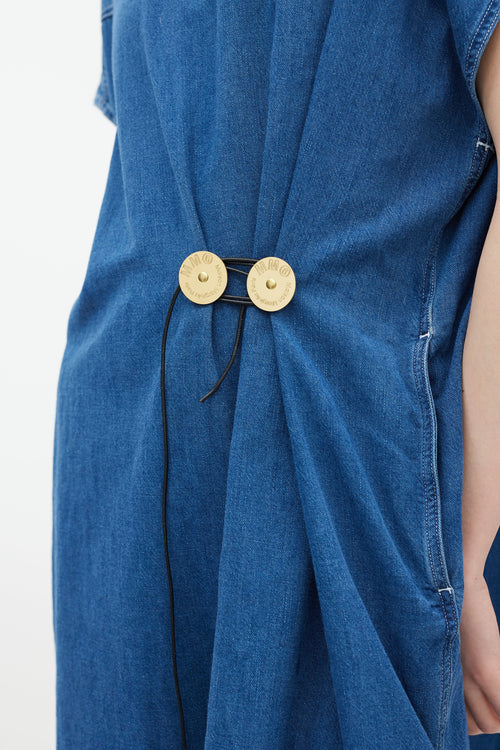 MM6 Maison Margiela Blue & Gold Denim Dress