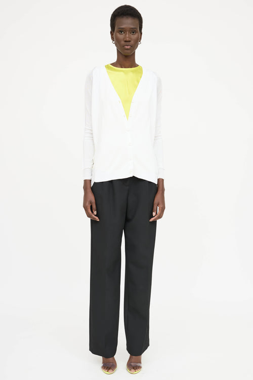 MM6 Maison Margiela Mesh Panel Cardigan