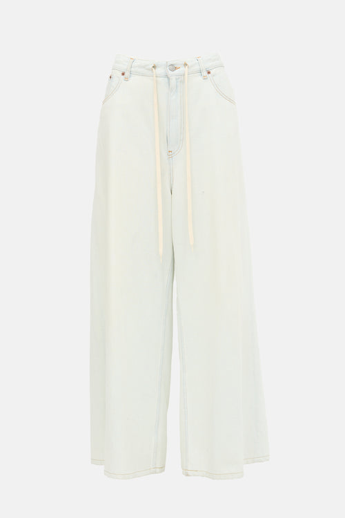 MM6 Maison Margiela Drawstring Wide Leg Jeans