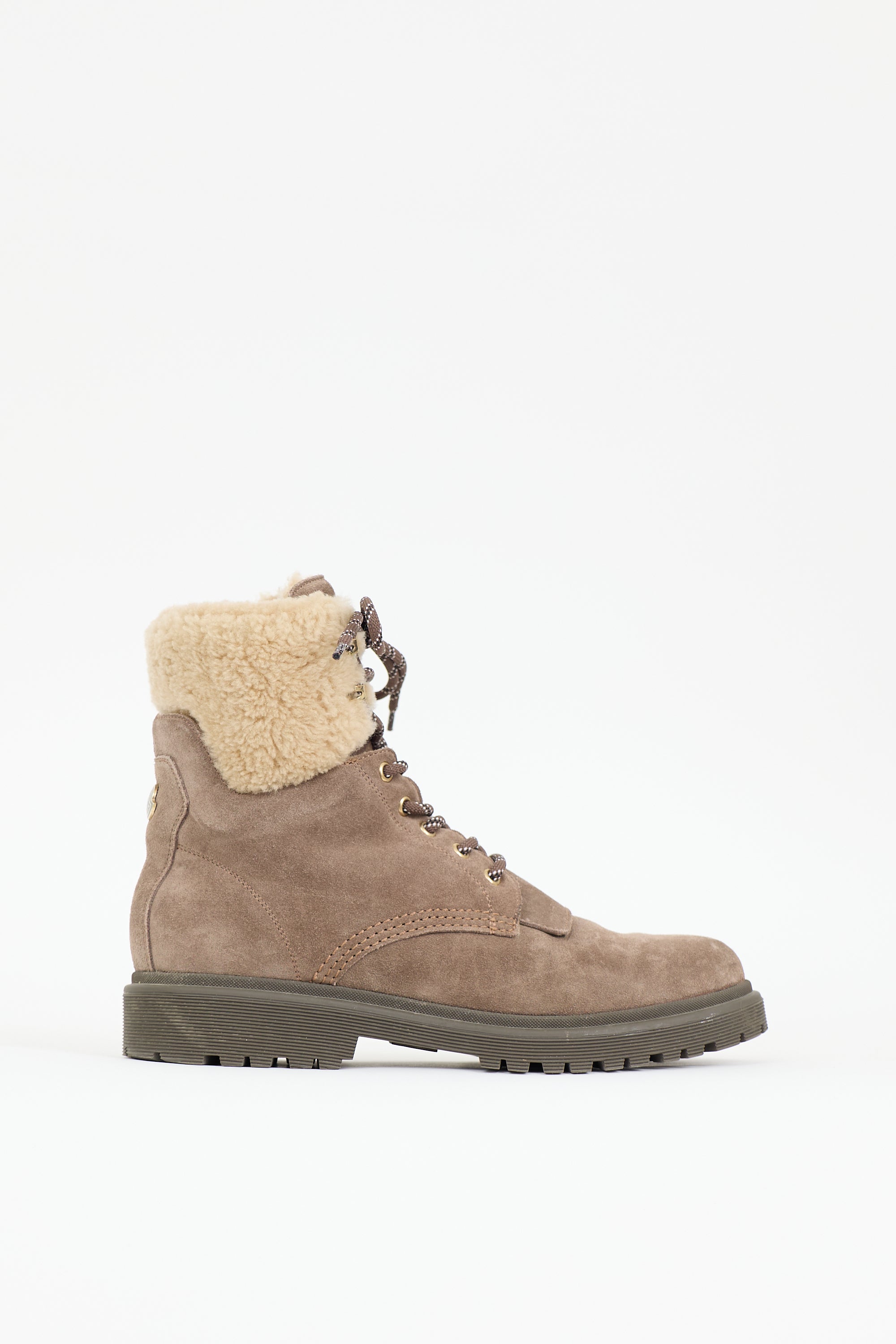 Moncler Suede & Shearling Patty Boot