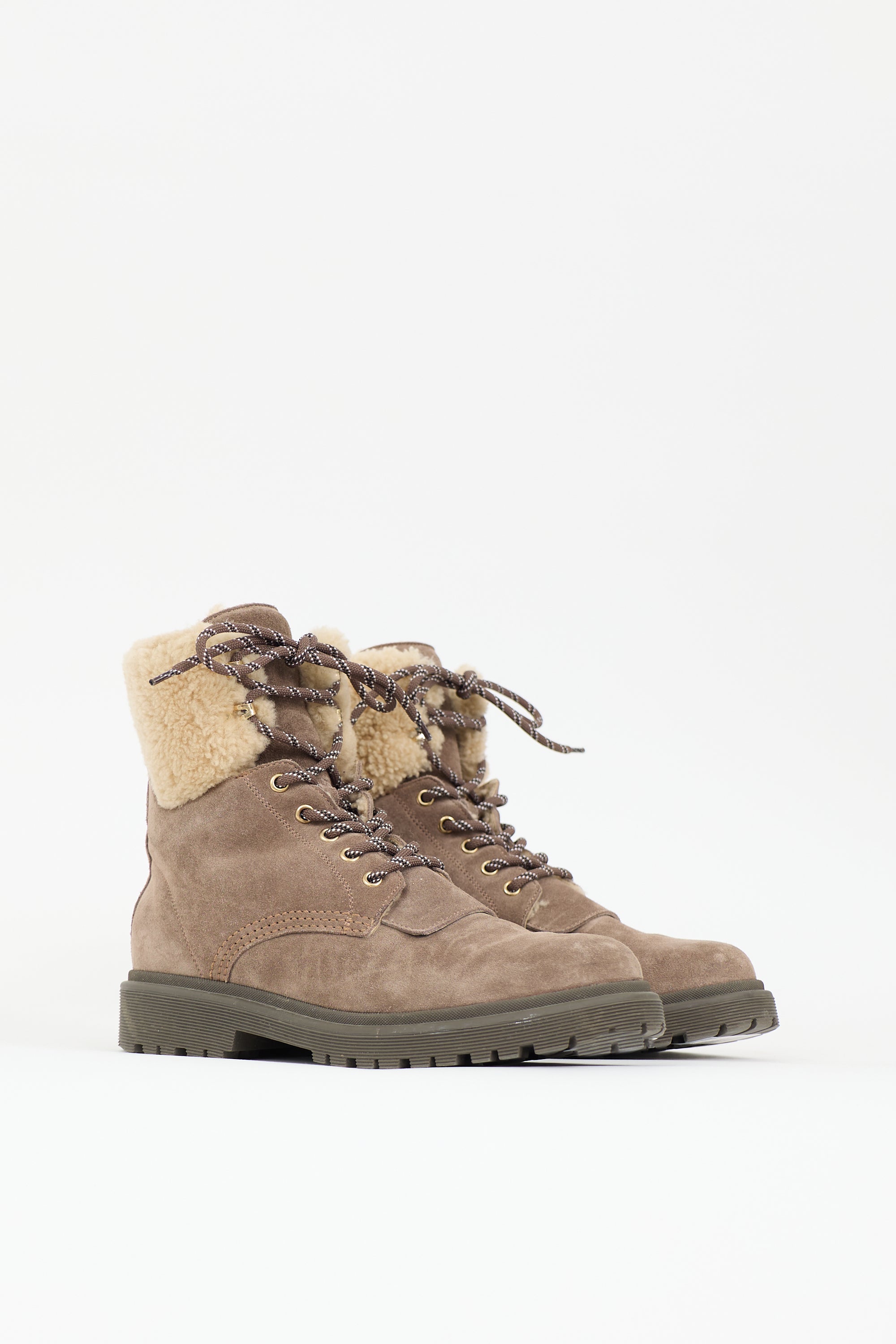 Moncler Suede & Shearling Patty Boot