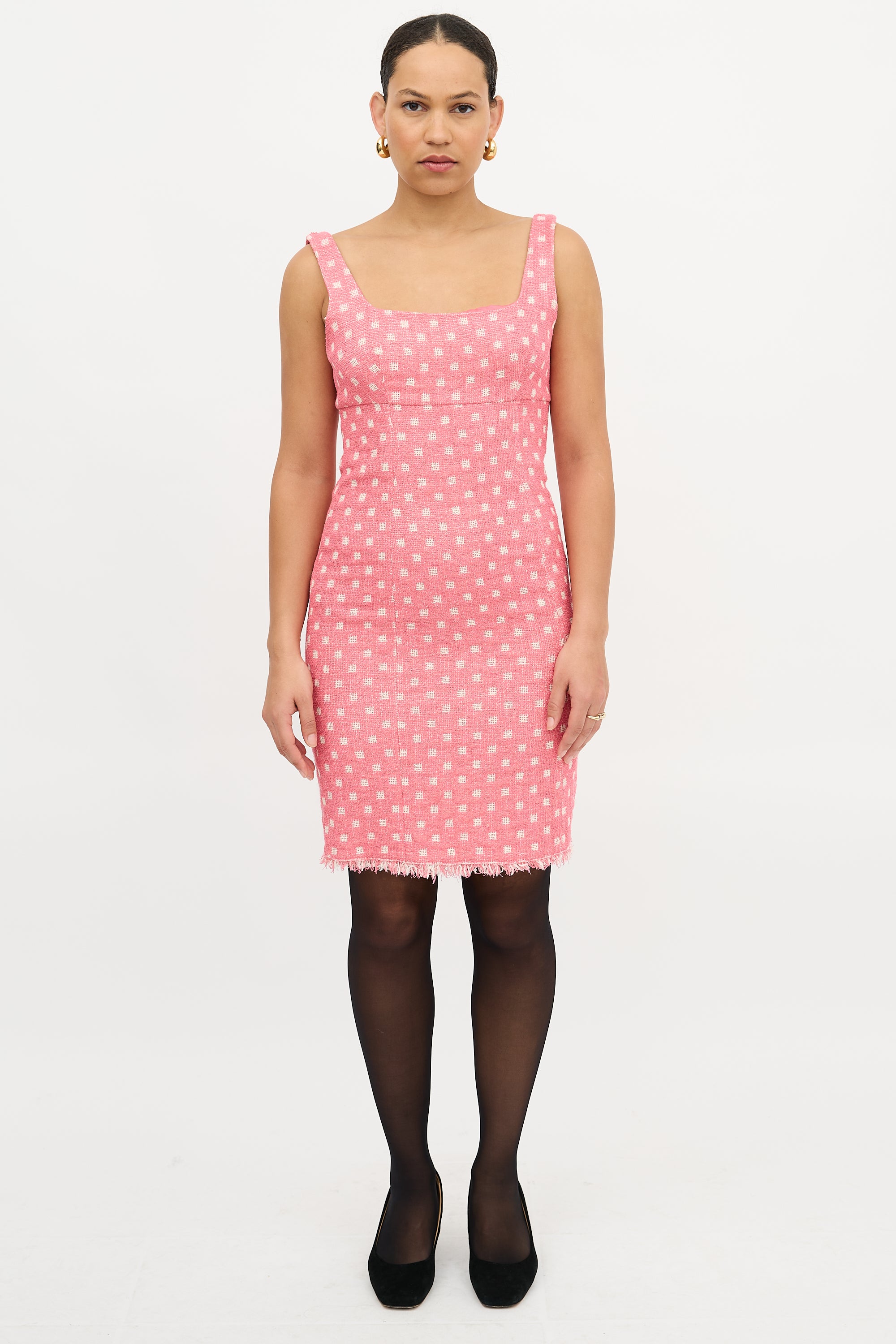 Moschino Tweed Check Dress