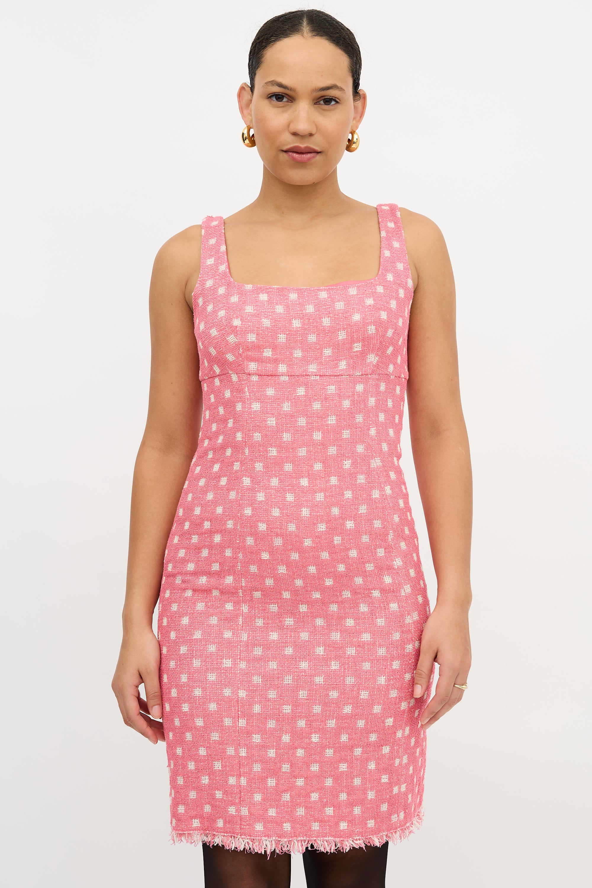 Moschino Tweed Check Dress