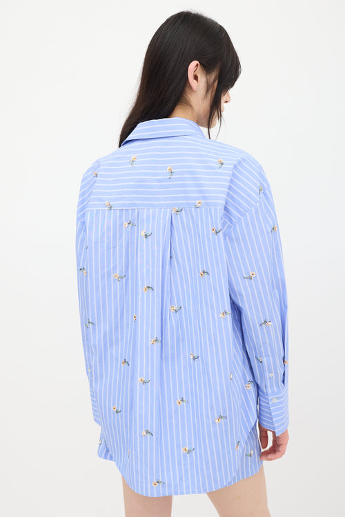 MSGM Blue & White Striped Co-Ord Set