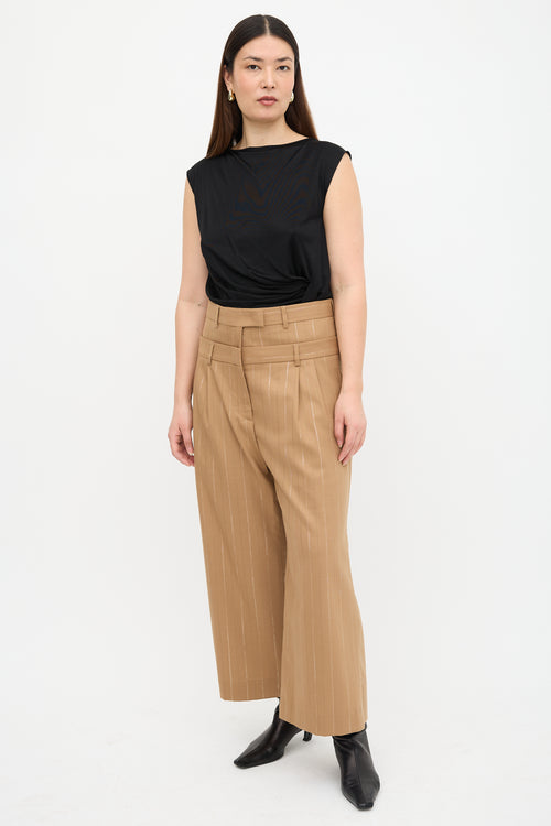 MSGM Double Waist Striped Trouser
