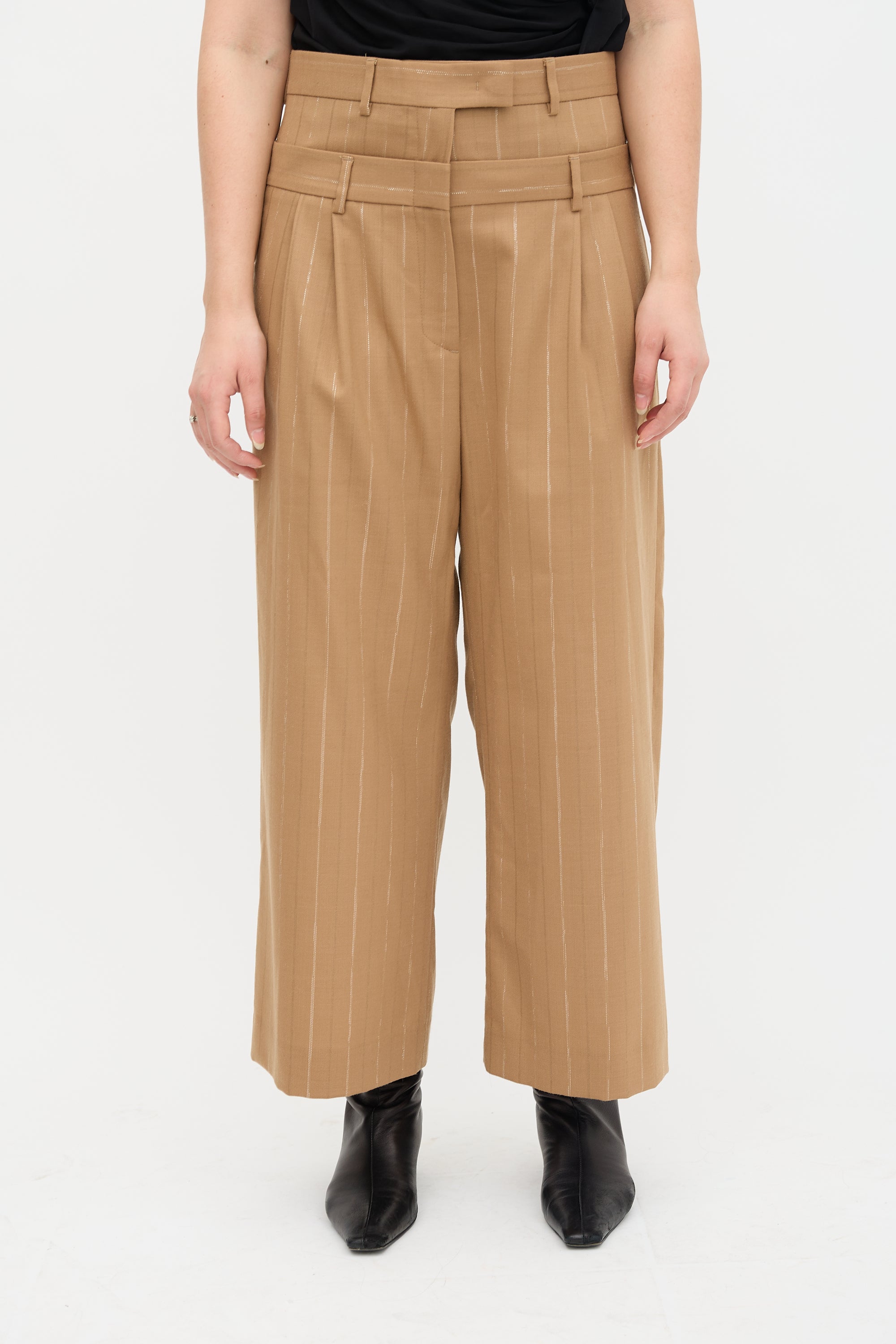 MSGM Double Waist Striped Trouser