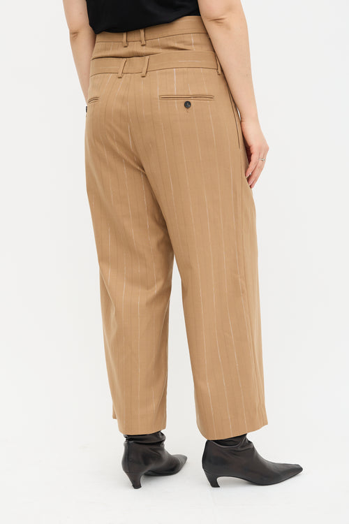 MSGM Double Waist Striped Trouser