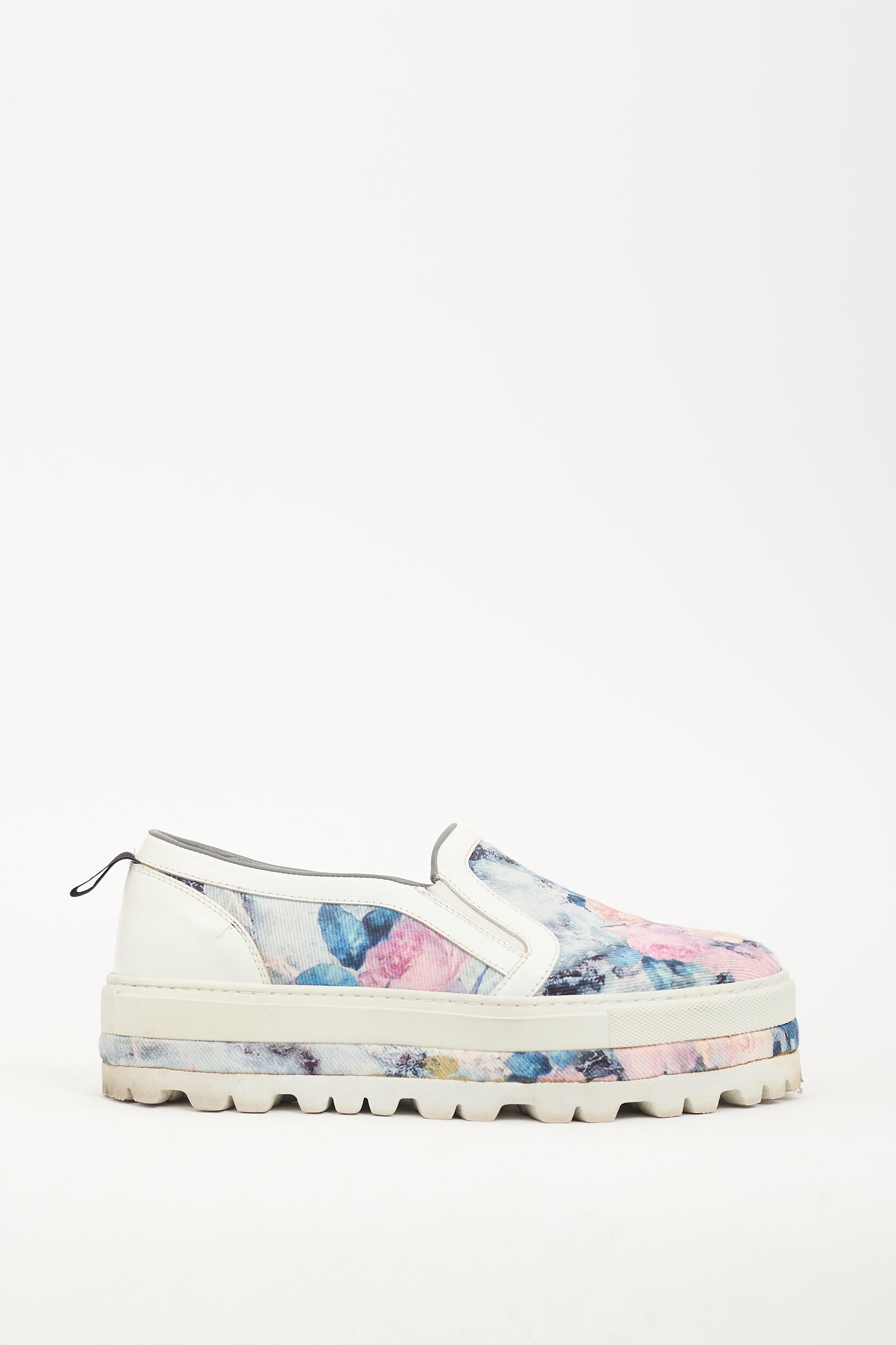 MSGM Multicolor Floral Canvas Sneaker