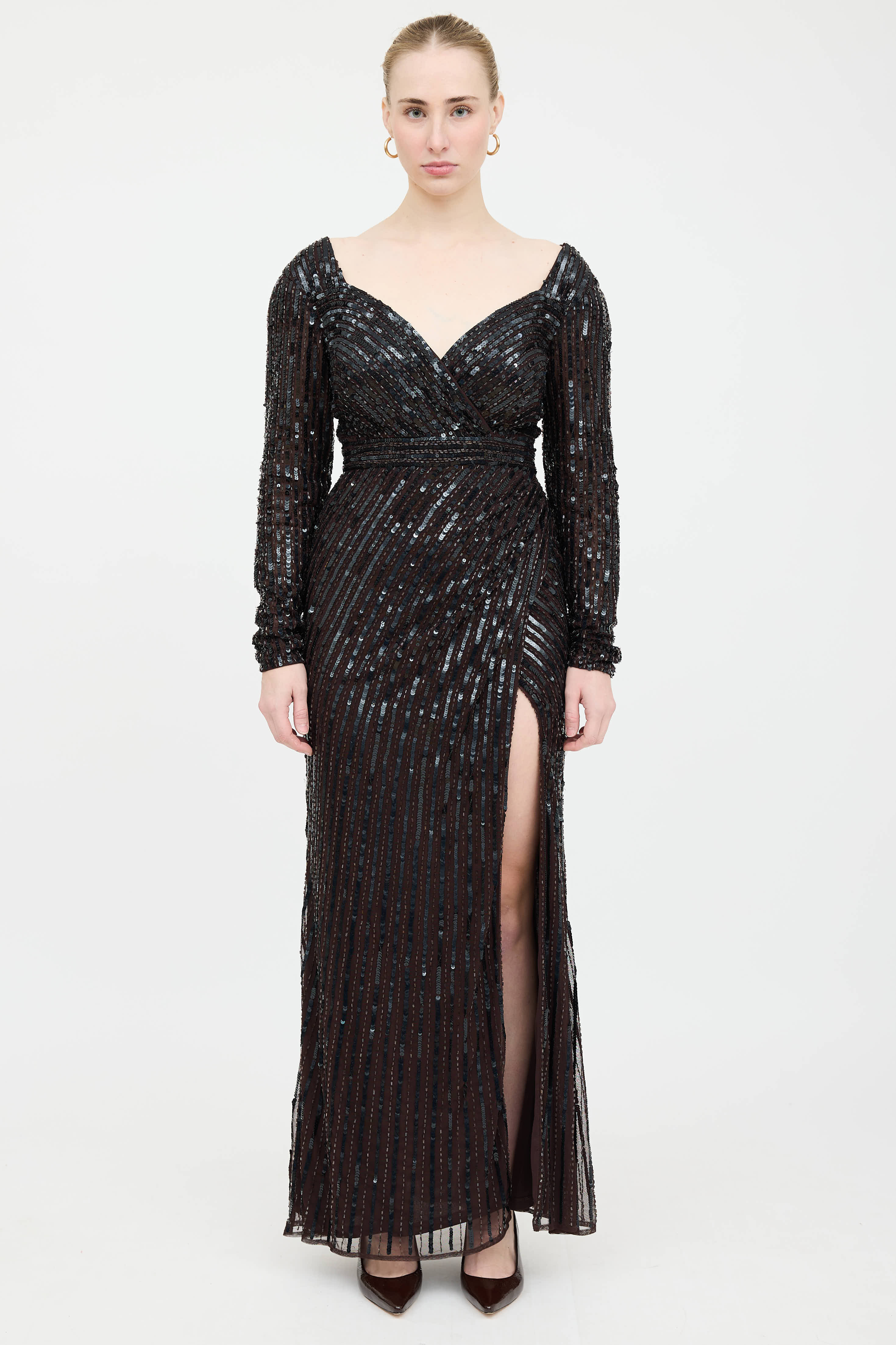 Mac Duggal Sequin Embellished  Dress