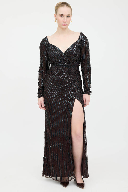Mac Duggal Sequin Embellished  Dress