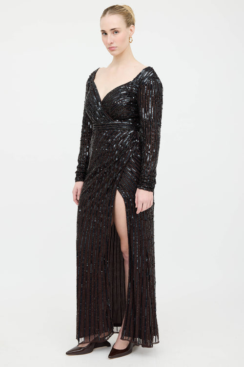Mac Duggal Sequin Embellished  Dress