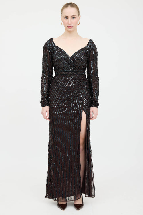 Mac Duggal Sequin Embellished  Dress