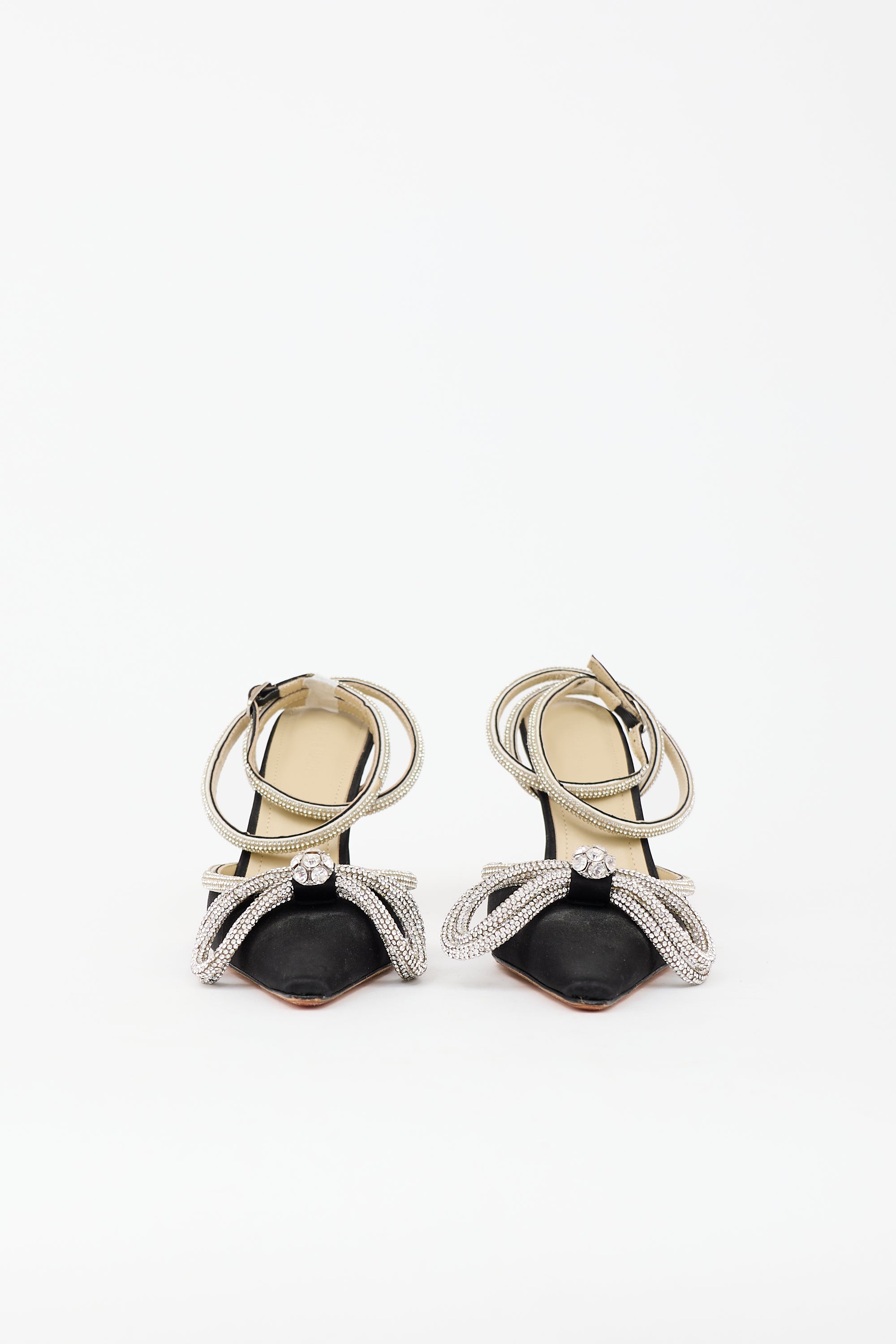 Mach & Mach Satin Crystal Bow Heel