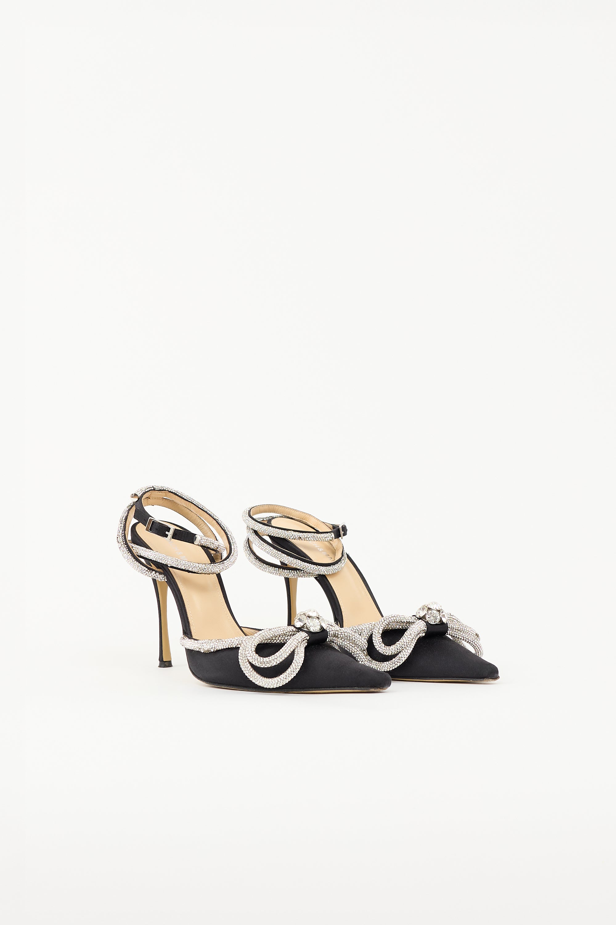 Mach & Mach Satin Double Bow Heel