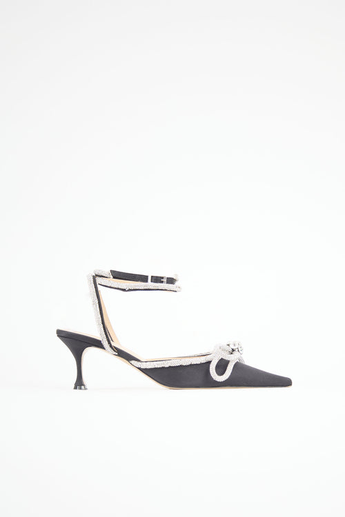 Mach & Mach Satin Double Bow Heel