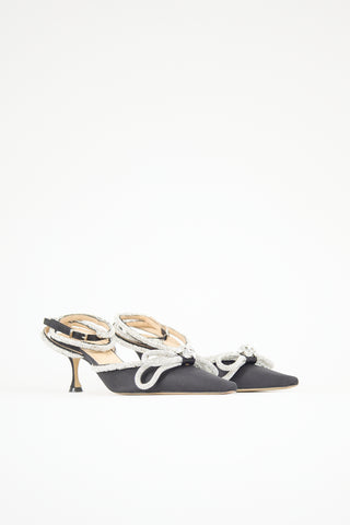 Mach & Mach Satin Double Bow Heel