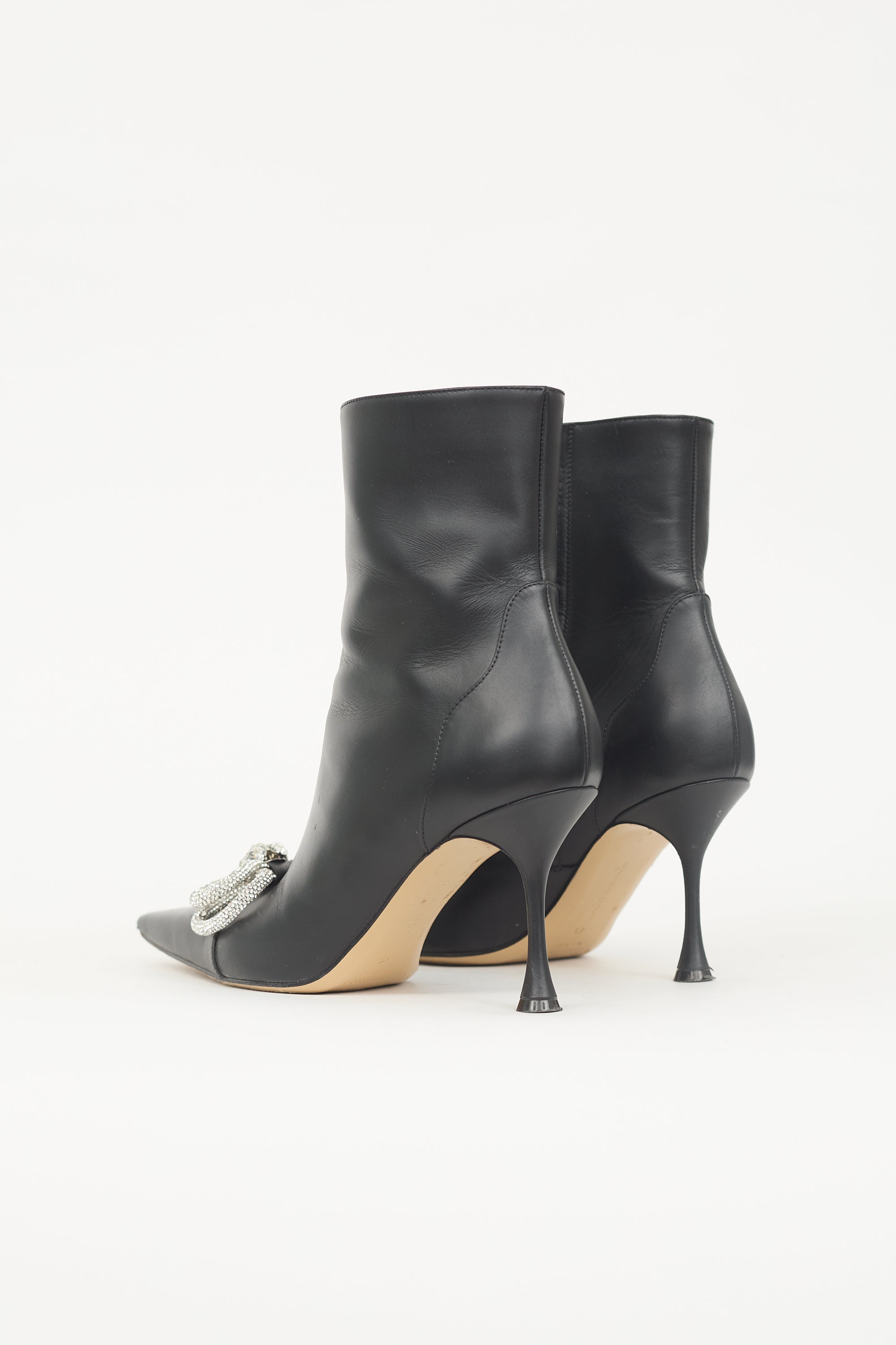 Mach & Mach Leather Double Bow Boot