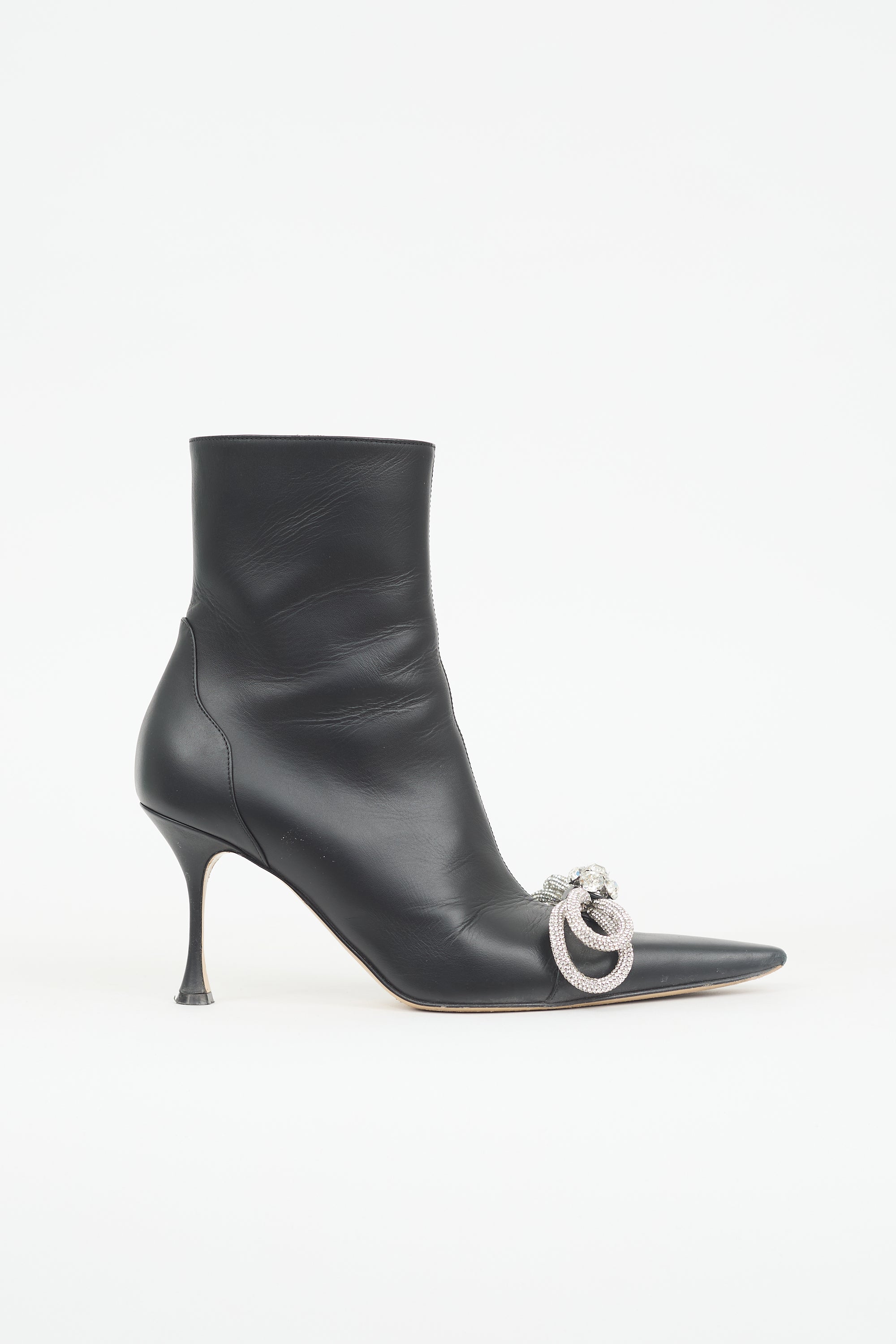 Leather Double Bow Boot