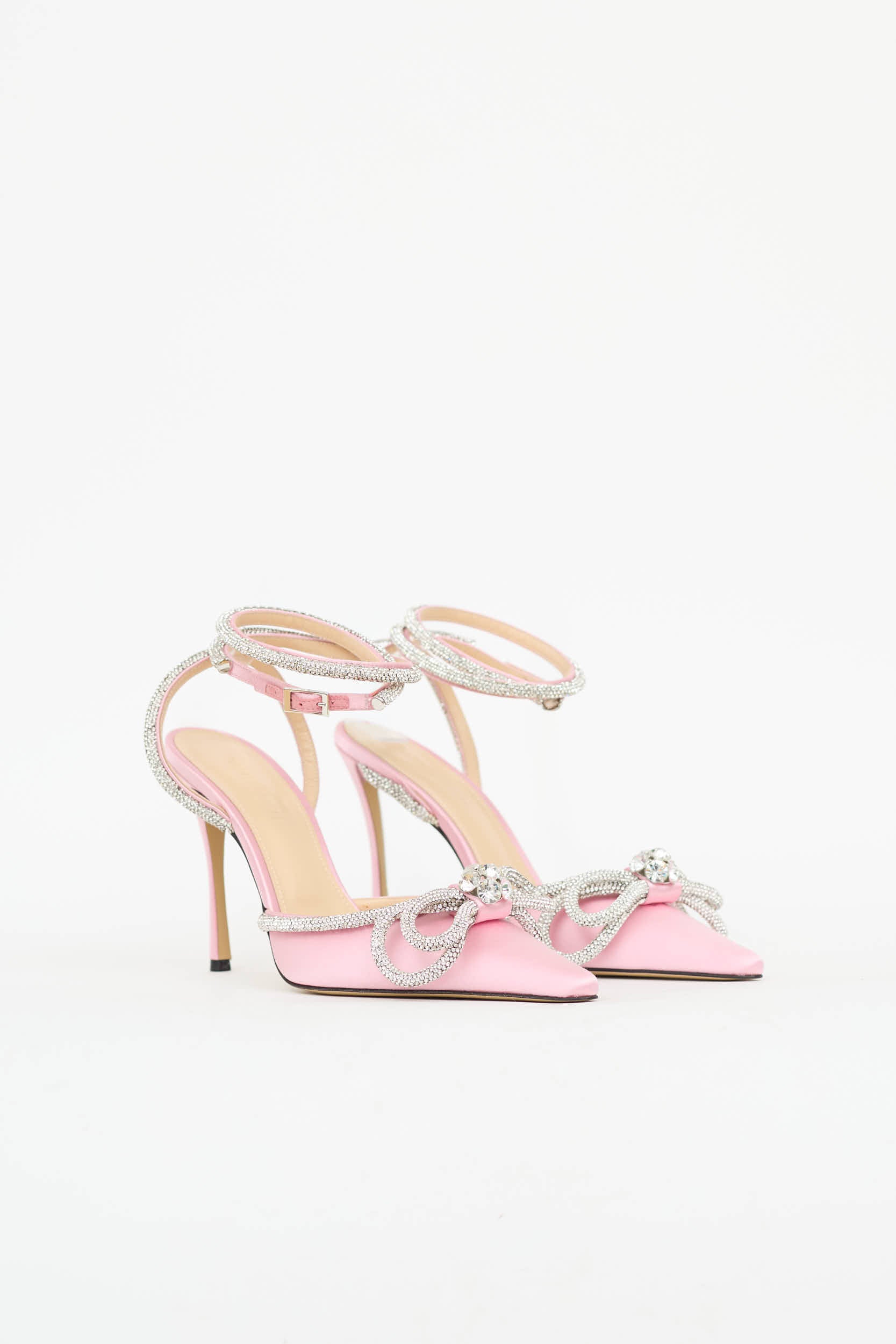 Mach & Mach Satin Double Bow Heel