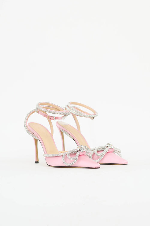 Mach & Mach Satin Double Bow Heel