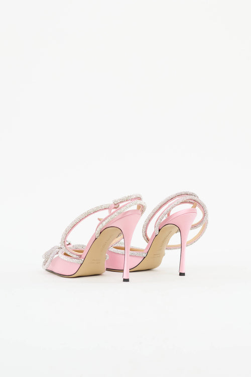 Mach & Mach Satin Double Bow Heel