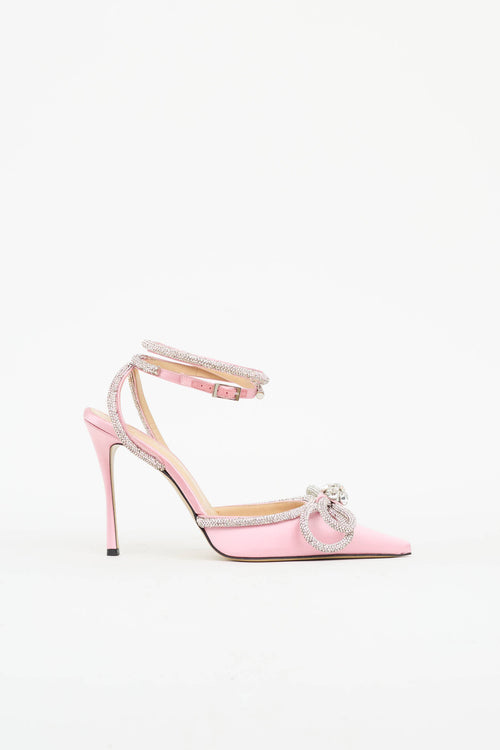 Mach & Mach Satin Double Bow Heel