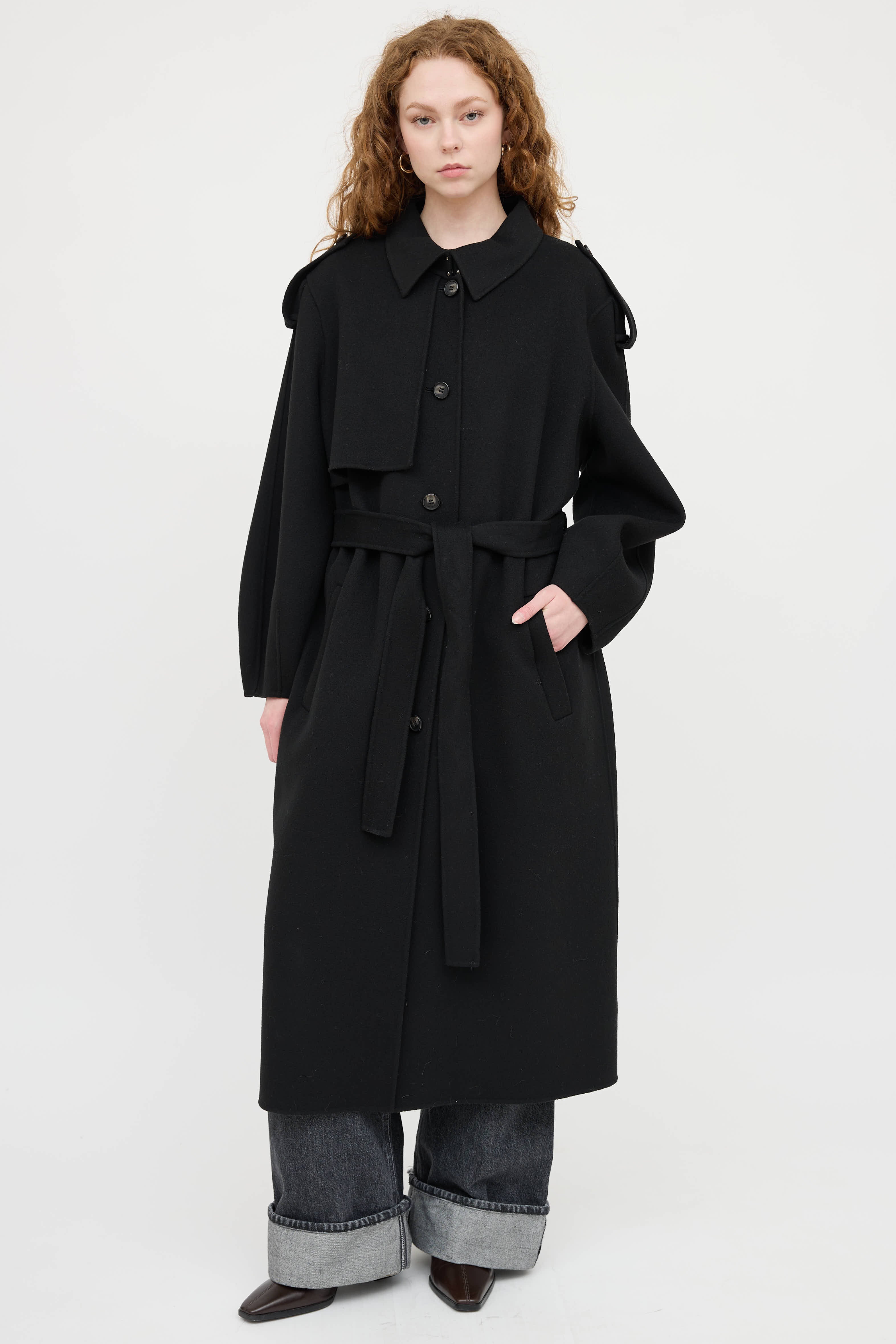 Mackage Wool Aliza Trench Coat