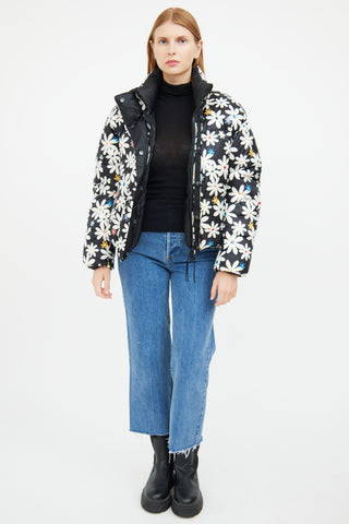 X Reformation Black & White Reversible Parka