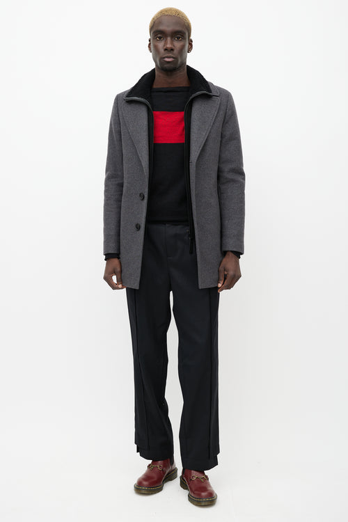 Mackage Grey Wool & Cashmere Blend Dillon Coat