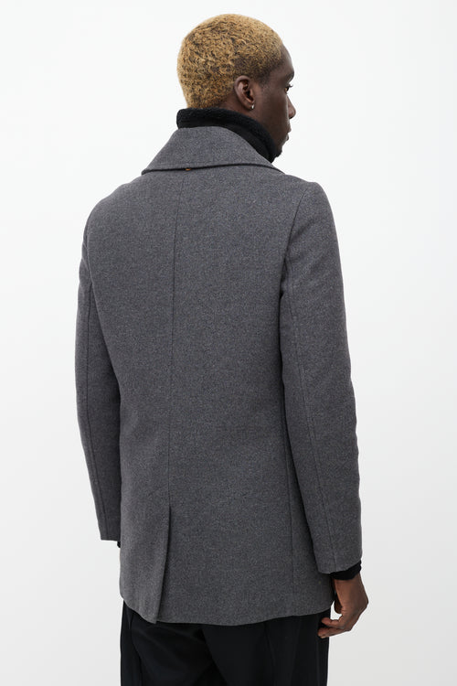 Mackage Grey Wool & Cashmere Blend Dillon Coat