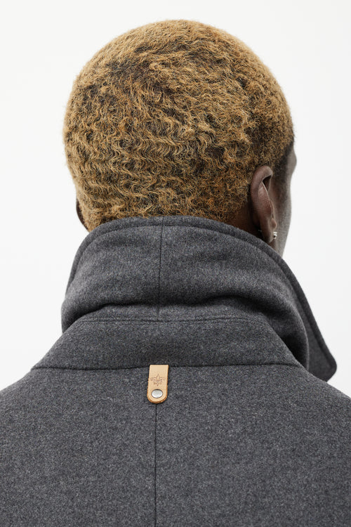 Mackage Grey Wool & Cashmere Blend Dillon Coat