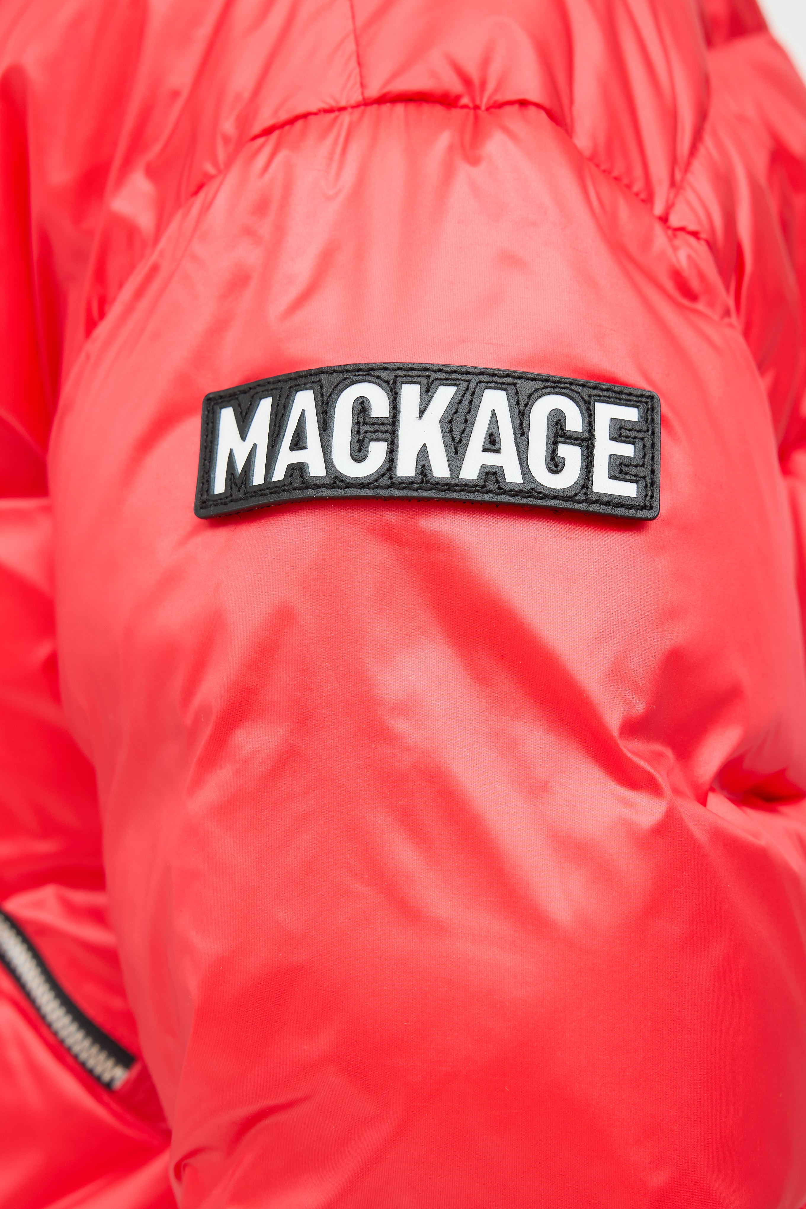 Mackage Red Down Cropped Jacket